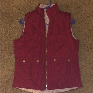Burgundy Love Tree Reversible Vest